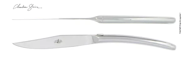 Couteaux de table Christian Ghion en inox brillant, coffret de 2