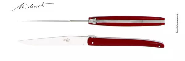 Couteaux de table Jean-Michel Wilmotte en dacryl® Lie de Vin, coffret de 2