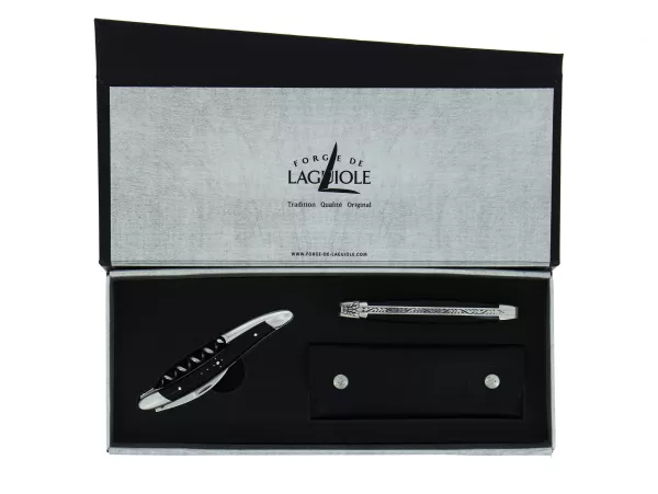 Coffret Duo en corne foncée