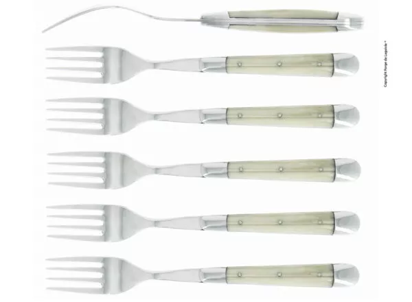 Essgabeln, finish glänzend mit Griff aus acrylic, Set mit 6