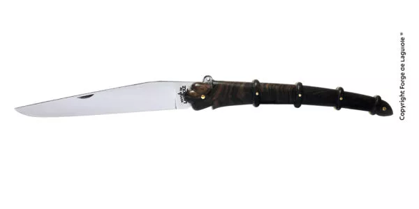 Couteau de Laguiole pliant sur mesure, plein manche en noyer du Caucase