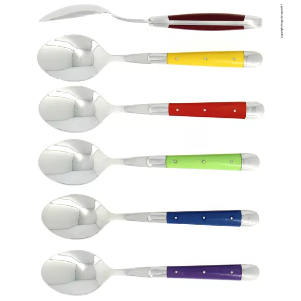 Esslöffeln, Finish glänzend mit Griff aus gepresster Verbundfaser, Set mit 6