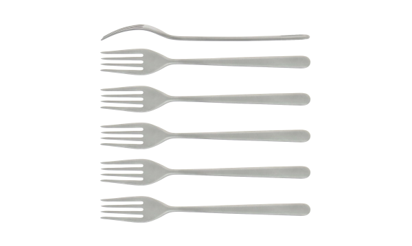 Fourchettes Gamme Essentielle satinées, coffret de 6
