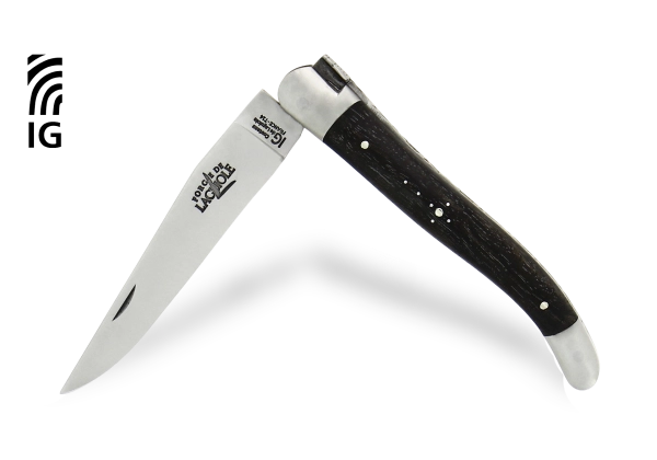 Couteau de Laguiole 11 cm en ébène satiné