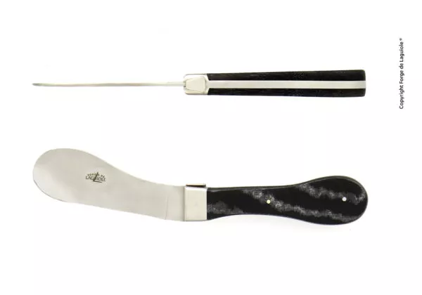 Käsemesser Roland Barthélemy aus gepresster Verbundfaser in schwarz Finish matt